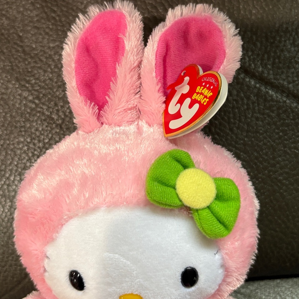 Hello kitty plush rabbit with green bow - Picture 2 of 7